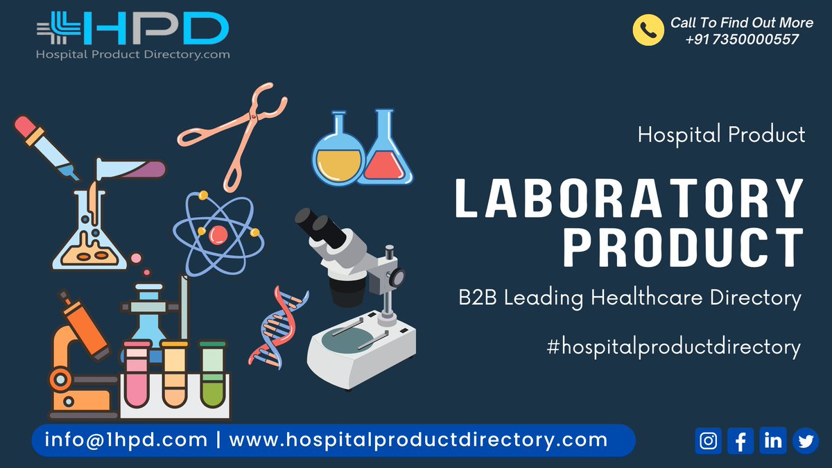 akshayhpd's tweet image. Get detail of Laboratory Product Manufacturers. Click Now:
hospitalproductdirectory.com/india/product/…
#labproduct
#laboratoryproduct
#hospitalproductdirectory