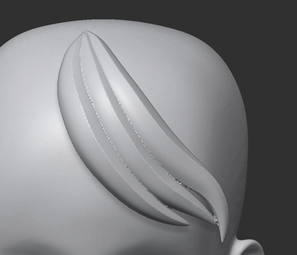 compon's tweet image. Zbrushでダイナメッシュするときに、ダイナメッシュ解像度低いとガビガビするし、高解像度にするとメッシュ細かすぎて重たいしみたいな時