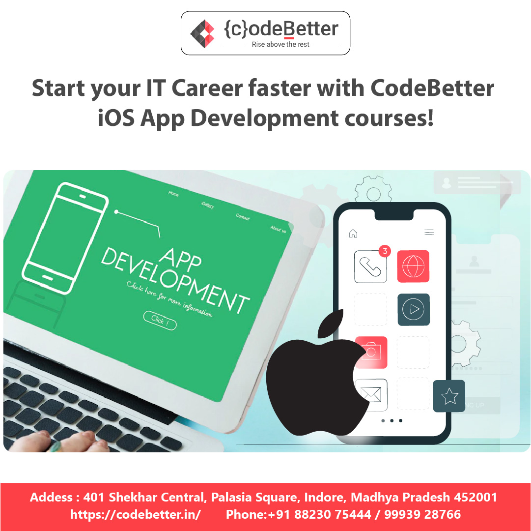 codebetterindia's tweet photo. Start your IT Career faster with #CodeBetter iOS App Development courses!

Read @ https://t.co/pTB5zGNWyr

#onlineclasses #iphone #iphoneappdevelopment #InternshipInIndore #iosappdevlopment #iosapp #iosapplication #itcompanies #iosappdevelopmentclasses #onlinetraining #ITCareer https://t.co/k5McE9BMUx
