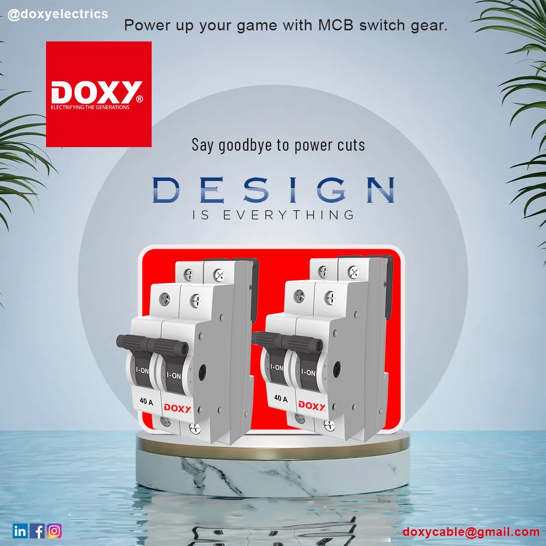 MCB switch gear : Doxy offers the best-in-class MCB Switch Gear.
Choose Doxy, set asthetics. 

DM / comment for product related queries! 
. 
. 
. 
#mcb #switchgear #electrical #circuitbreaker #electricians #switch #doxycable #electricalproducts #cablemanufacturer #electrician