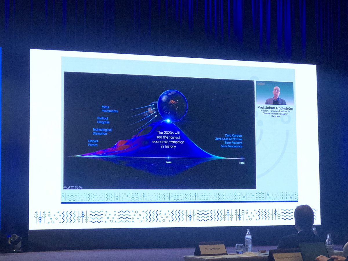 baumfran's tweet photo. Good to hear world famous earth scientist @jrockstrom telling us how dire our situation is and saying we need a new economic system to restore nature biodiversity and led to climate stabilization #pmac2023 https://t.co/24qn8EFvKC