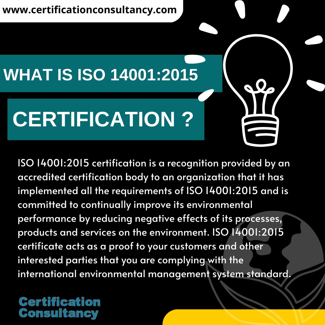 ISO 14001 certification ,Find out more here:- 
certificationconsultancy.com/iso-14001-cert…

#iso14001 #iso140012015 #iso14001_2015 #ems #emstraining #environmentalmanagementsystem #environmentalmanagement #auditor #auditing #iso #isocertified #isocertification #iso14001auditor #iso14001ems