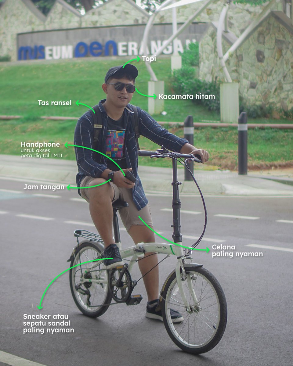 muspenerangan's tweet photo. Starter Pack ke Taman Mini Indonesia Indah. 

Epen kasih rekomendasi buat Muspeners biar ga kaget-kaget banget menghadapi wajah baru TMII. #3dekademuspen #museum #muspeners #starterpack #TMII https://t.co/5feni9siuz