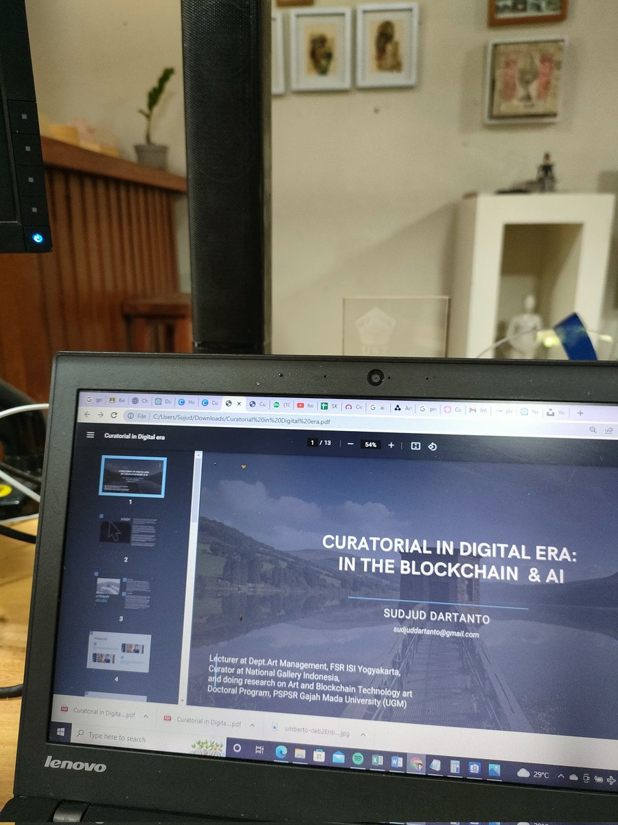 heyyjudd's tweet image. Will give my presentation about &quot;Curatorial in Digital Era: In the Blockchain and Artificial Intelligence&quot; 

Sebuah riset awalan 🙏

#digitalcuration #blockchain #NFT #NFTCommunity #AI #AIArtCommuity #AIartists #curators #aicurator #chainart