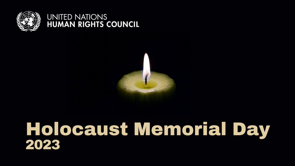 UN_HRC's tweet photo. Let us rededicate ourselves to the memory of the victims of the Holocaust and resolve to eliminate racial and ethnic hatred in all its forms.

#HolocaustMemorialDay https://t.co/fjUBHY4zDl