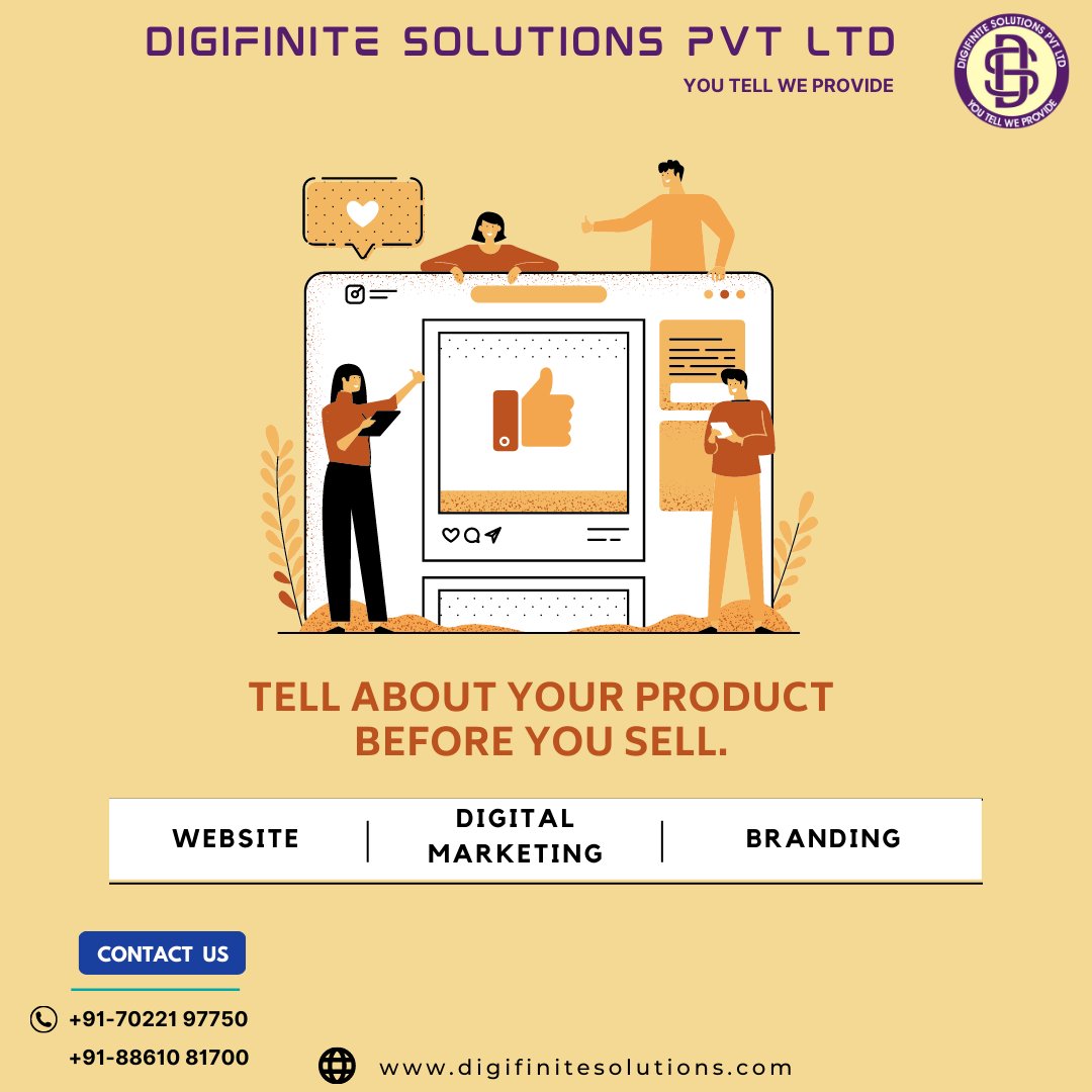 digifinite's tweet image. A good Website can tell and Marketing helps to sell your Product.
.
.
.