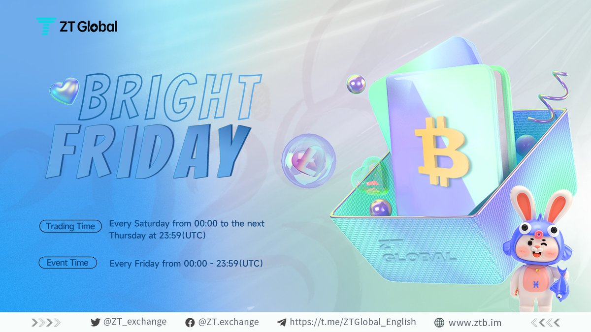 ZT_exchange's tweet photo. 🎊It’s #ZT Bright Friday !
👑Have Fun: https://t.co/Qvg5R3POnO
#ZTFriday #cryptocurrency #ZTers #ZTexchange https://t.co/S3Y8QjgpMC