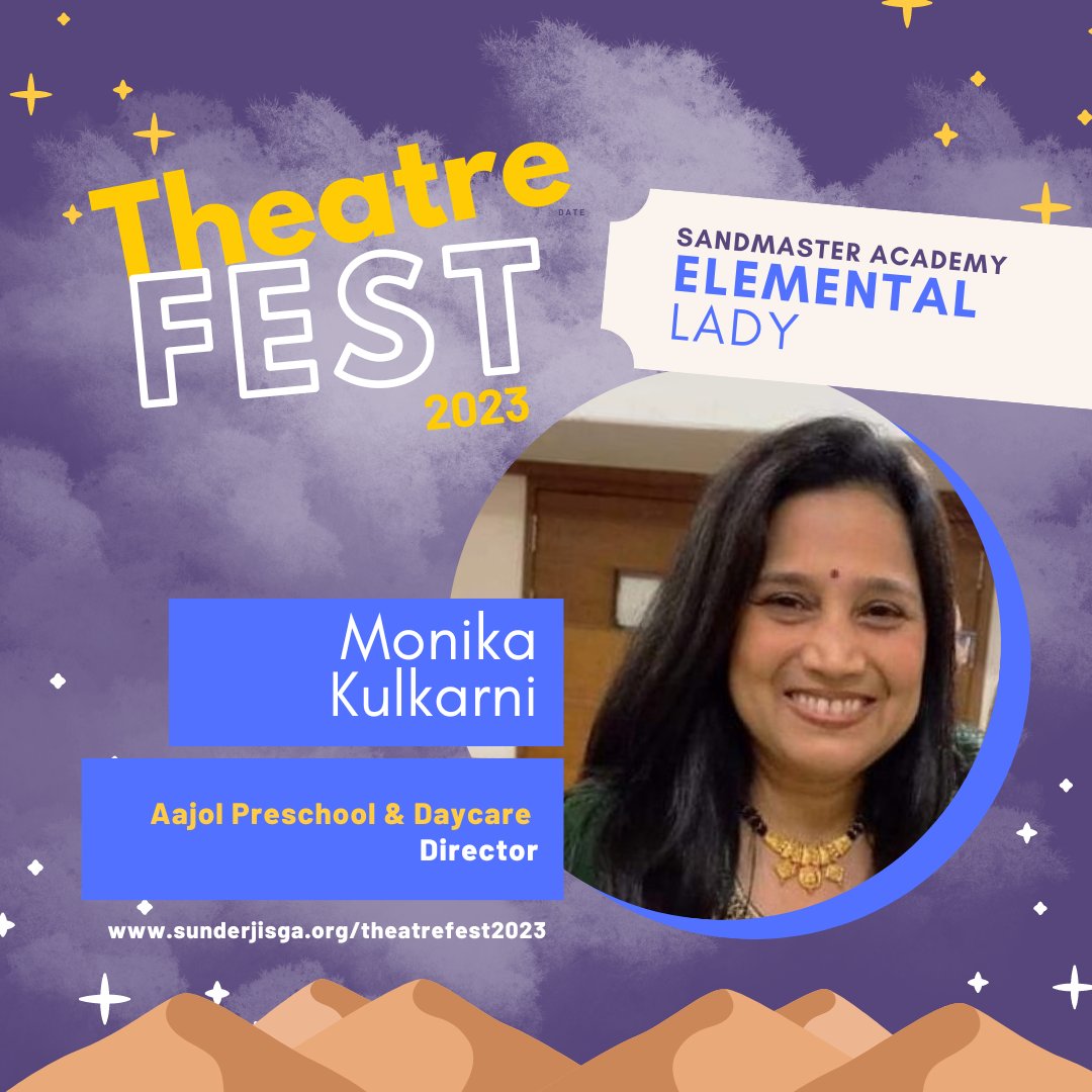SunderjisGA's tweet photo. We are happy to share that Monika Kulkarni- Director - Aajol Preschool and Daycare is one of the Elemental Lady at our Theatre Fest 2023 on 12th February.

Waiting for a spectacular extravaganza to unfold.

#annualconcert #theatrefest #guestofhonor #Sandmasteracademy https://t.co/zUJMKDCZMG