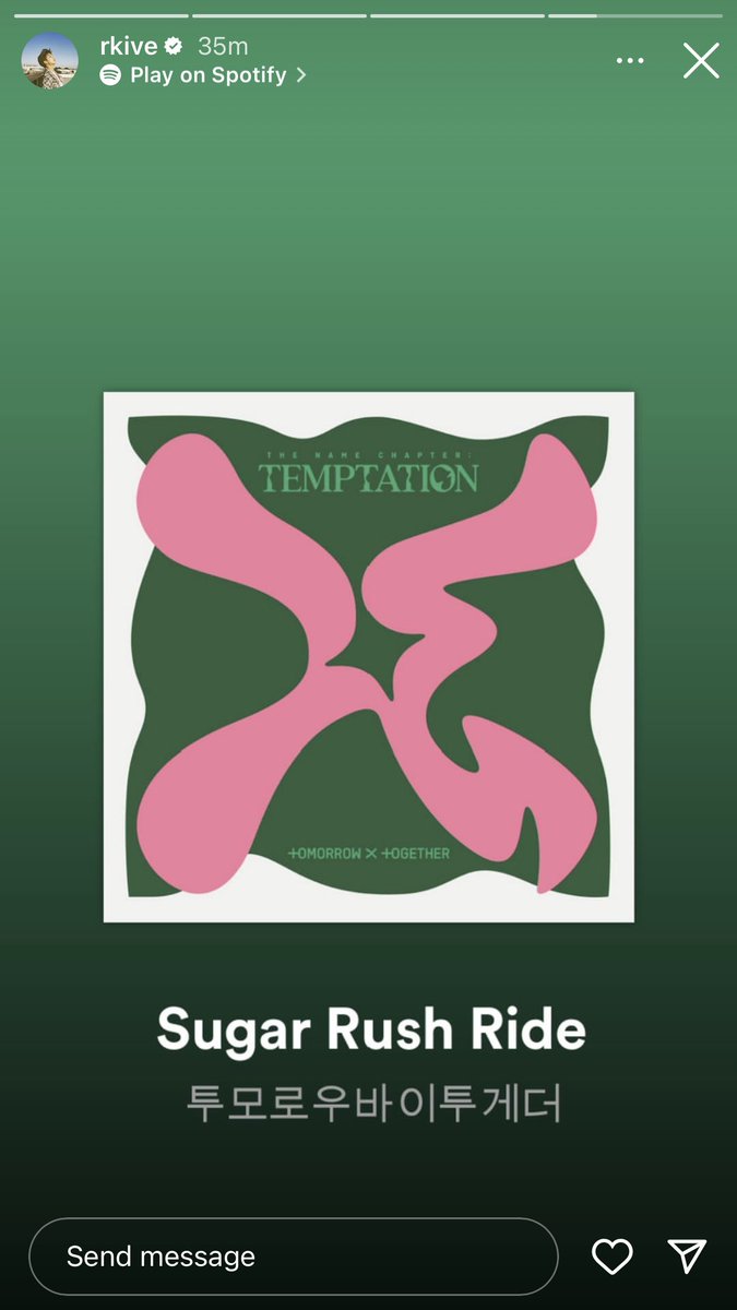 KNJsSource's tweet photo. 230127 Namjoon via instagram story (1-3): 

"To. Namjoonie hyung"
🔗 https://t.co/3h4lhvs0VR
"Our Soobinie fighting !!"
🔗 https://t.co/gNV0jc7ReZ
"Listening to Sugar Rush Ride"
▶️ Sugar Rush Ride by. TXT: https://t.co/UZSiNfPe94 https://t.co/EGeqWs3mGk