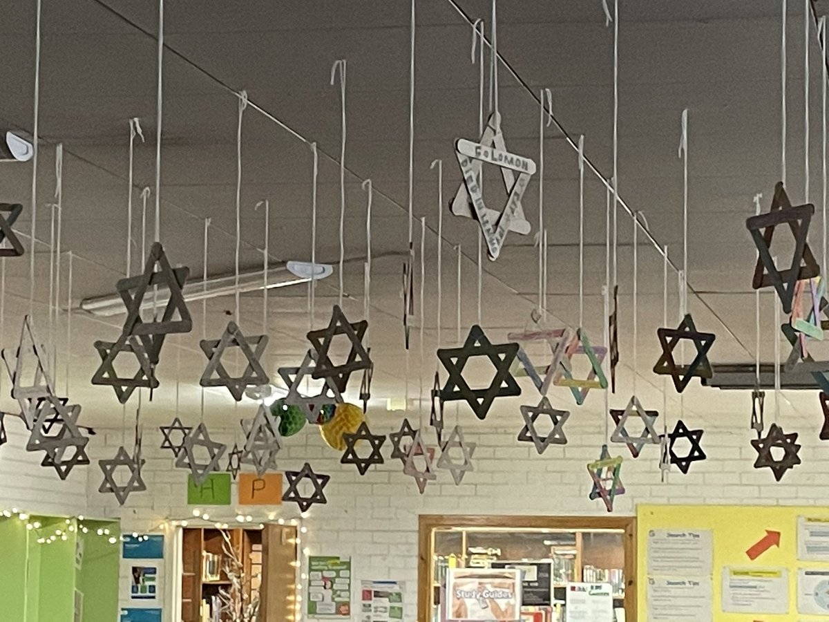 PerthHighSchool's tweet photo. Some of our RMPS students used @yadvashem to research #OrdinaryPeople who were persecuted during the #Holocaust. The information was inscribed on a star and displayed within @PHSLibrary6 We honour those names on #HolocaustMemorialDay #HMD2023 https://t.co/o49iSPcPBb