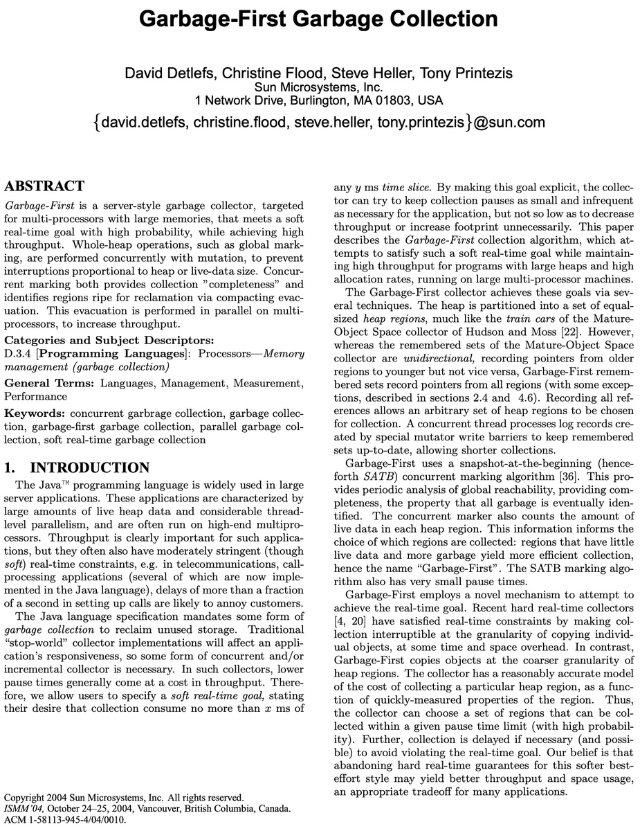 ISMMconf's tweet photo. Another great paper from the ISMM vault...

One of the most widely used collectors today, published at ISMM in 2004.

Get working on your own ISMM paper for the March 3 deadline! https://t.co/cM5ZUpQlfO