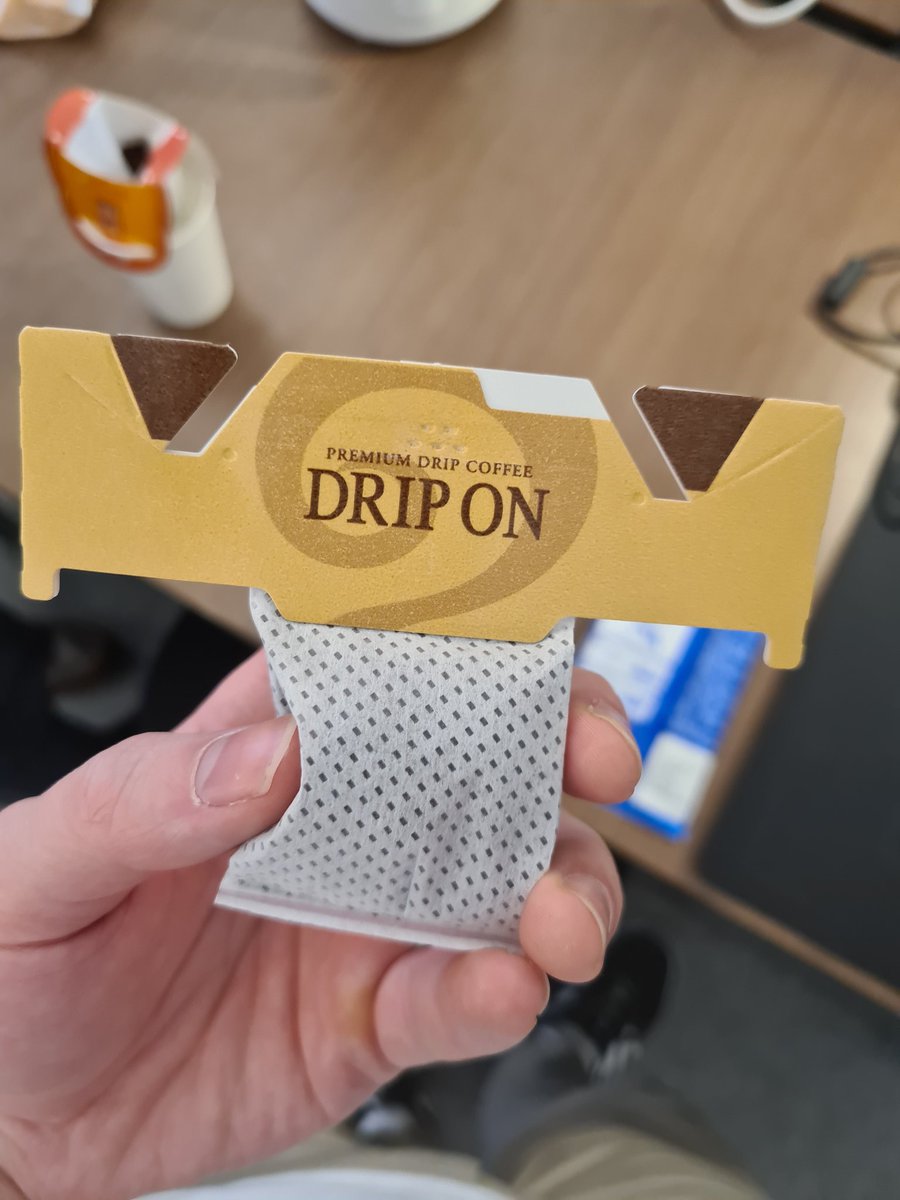 Individual pour-over coffee packs, very cool