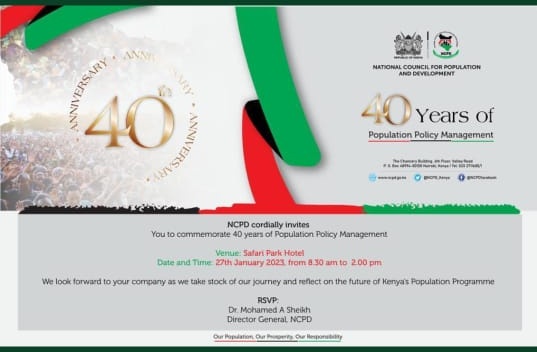 We are 40! #NCPD40. 40 years of Population Policy Management.