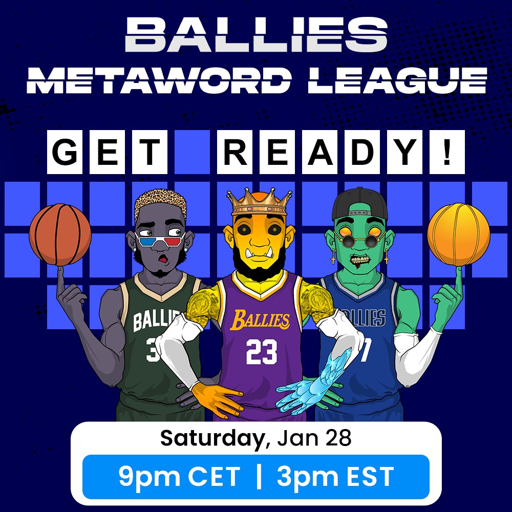 Get ready for some word-building fun! 🥳
The METAWORD LEAGUE community Discord game starts tomorrow. Join us 3 Saturdays in a row, compete for the top spot on the leaderboard &amp; win great rewards! 🎁🎁🎁
Created &amp; hosted by <a href="/erectusNFT/">erectus.nft</a> and @_jaxus!
#BalliesFam #crofam