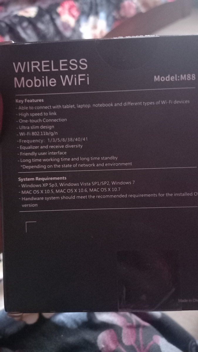 جهاز WIRELESS WIFI MOBILE ( M 88 ) 
متوفر بالطلب 
مع ضمان ضد عيوب التصنيع 
السعر : 24,000
التوصيل : 1,200 فقط