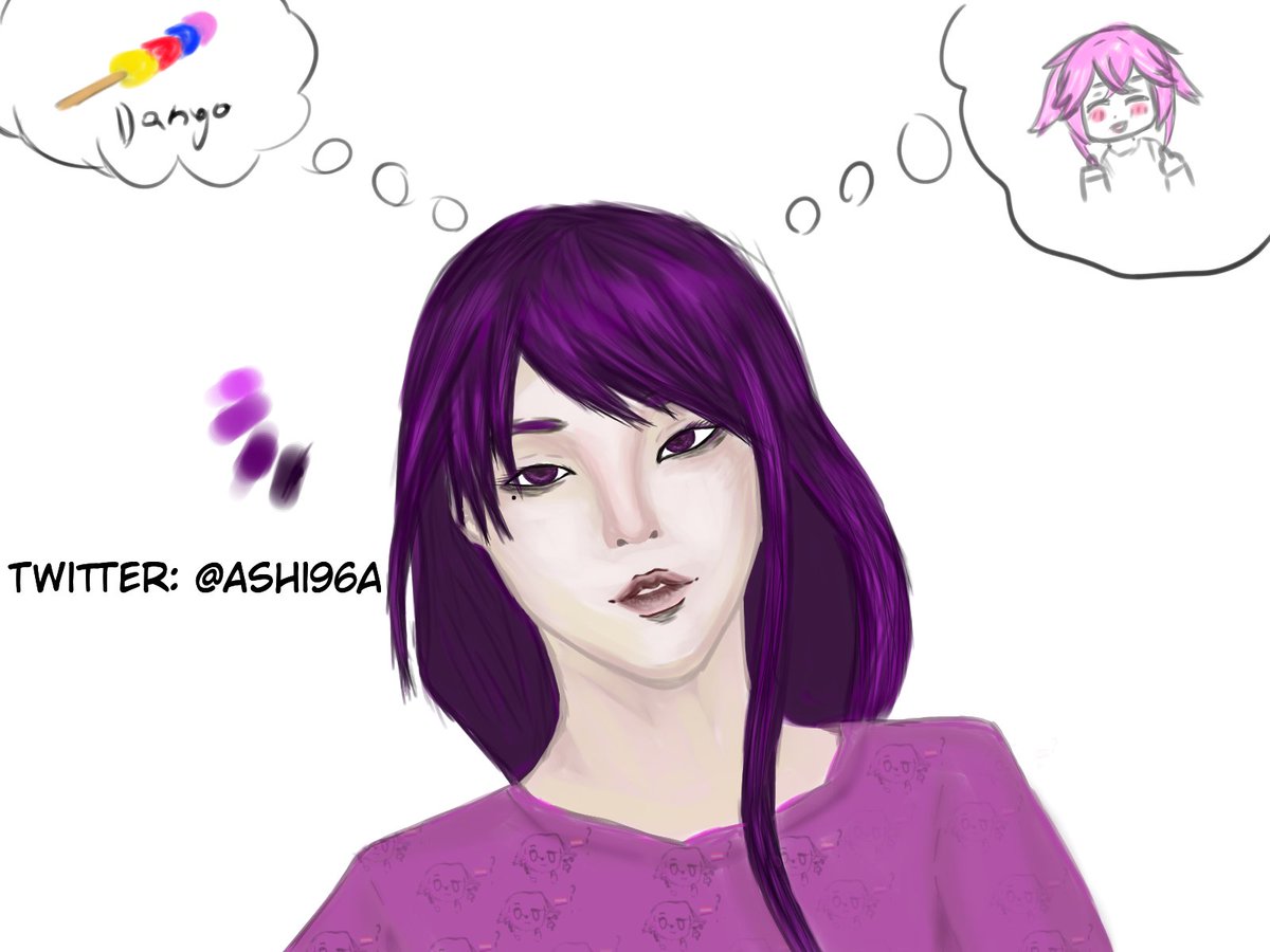 Ashi96a's tweet photo. "Ei siempre pensando en su comida" 
Buenas, buenas! Ya terminé
Me encanta este estilo, se me hace más fácil. 
Tengo que aprender a pintar pero cada día aprendo más, gracia papa dio.
#Shogunraiden #genshinimpact #drawing #RaidenEi https://t.co/JMUmV84v6k
