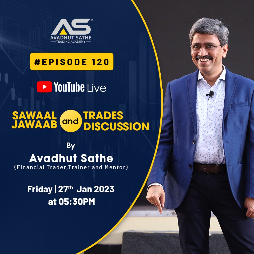 AvadhutsatheTA's tweet photo. Title - Episode 120 YT Live
Date: 27th Jan 2023
Time: 5.30 pm
Youtube Live Link: https://t.co/Nen6mkjZnl
#stocktraders #sharemarketing #sharemarketknowledge #stock #market #sharemarkettraining #AvadhutSathe #ASTA #avadhutsathetradingacademy https://t.co/njHbScatiI
