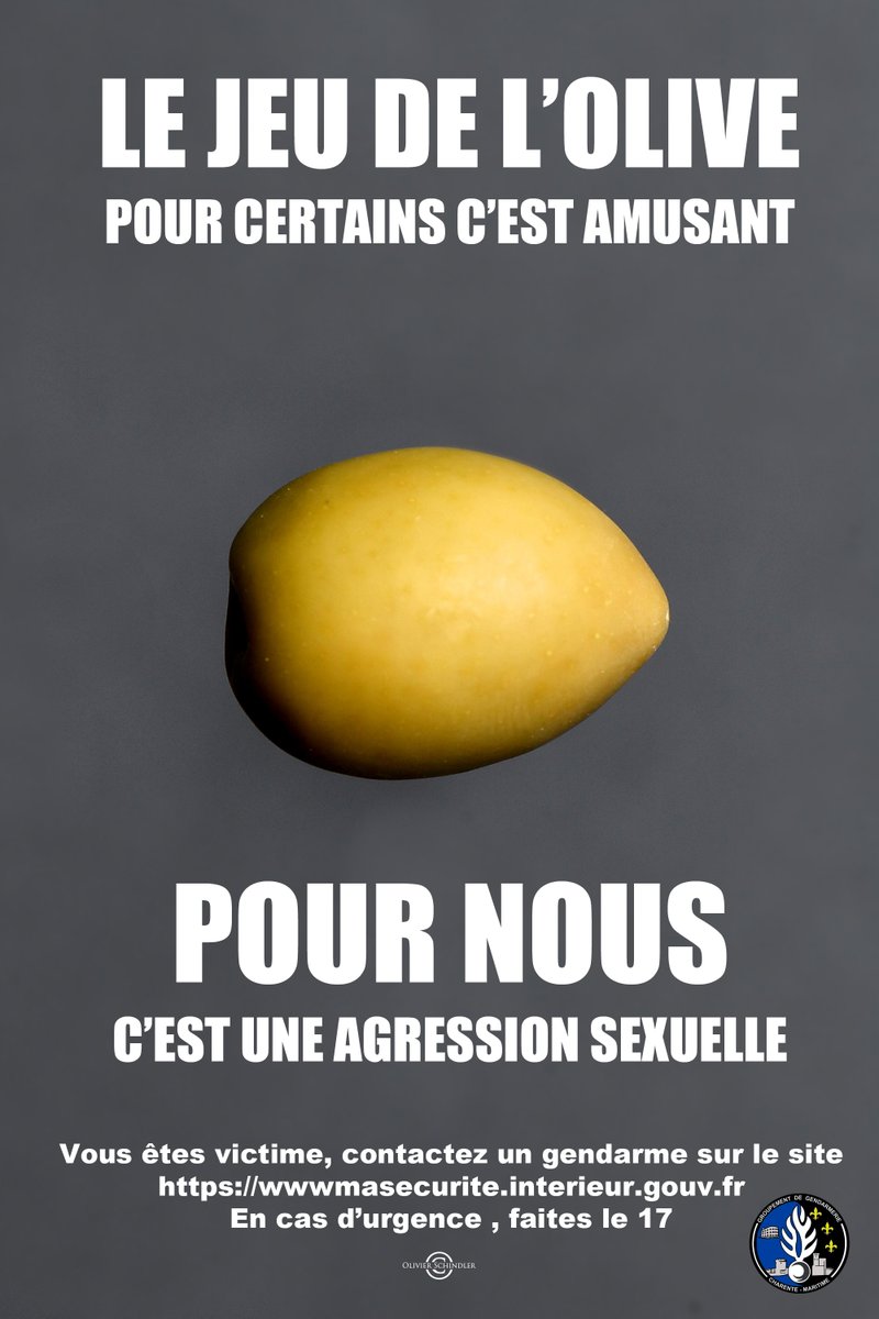 Le jeu de l'olive, ça vous parle ?

Pratiqué dans les cours des établissements scolaires, ce jeu a pour but d'introduire un doigt dans l'anus d'un camarade à travers ses vêtements...

Bref, ce n'est pas un jeu mais une agression sexuelle.
Parlons en pour que ce jeu s'arrête !