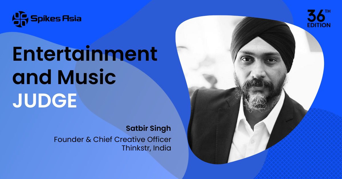 Thinkstr's tweet photo. Entertainment and music categories always throw some exciting work up. @thesatbir is judging @SpikesAsia and we wait eagerly to see what’s new. https://t.co/FjMqwBhgyA
