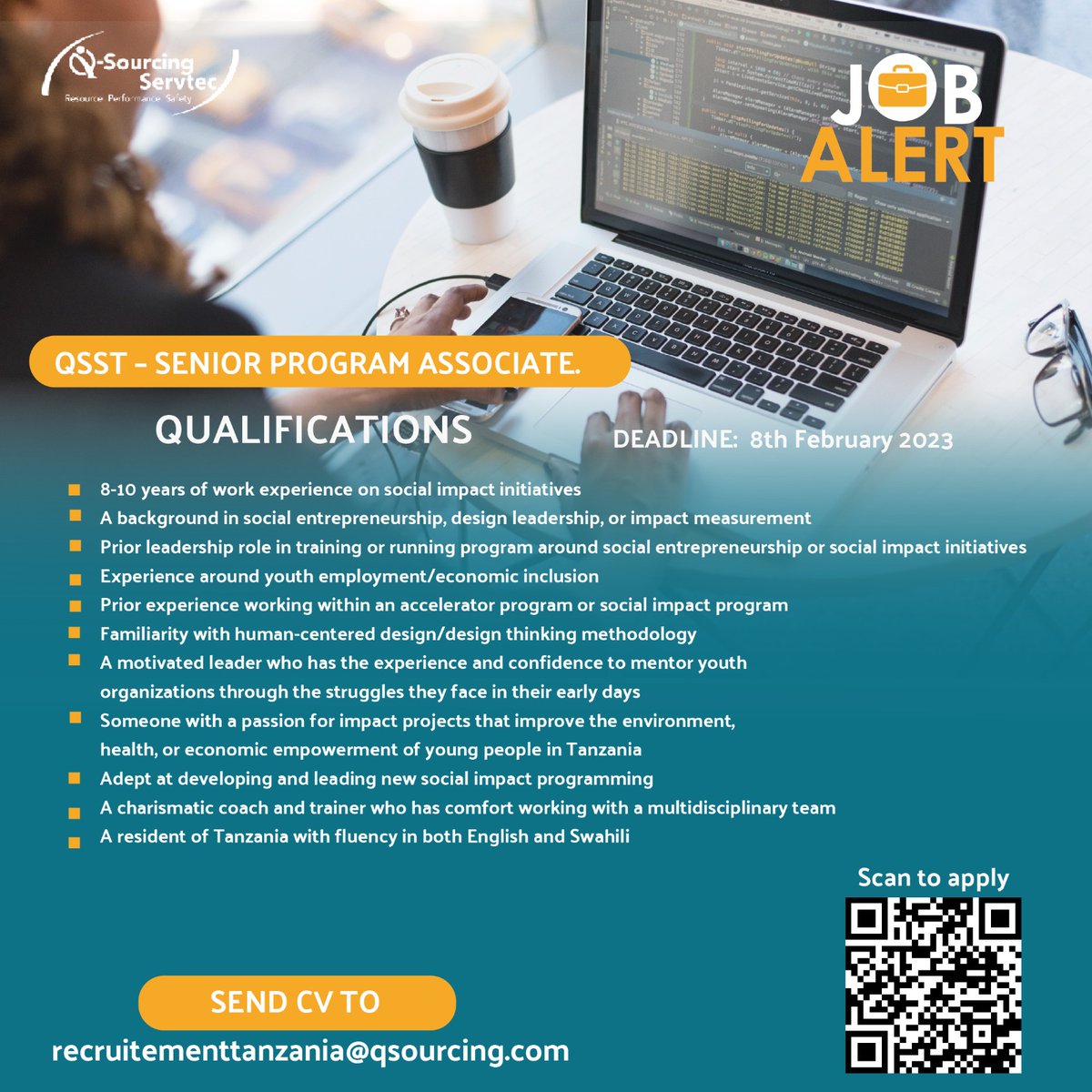 QSSTanzania's tweet photo. #jobalert #seniorofficer #programassociate #jobs #jobsinTz #wearehiring
The Senior Program Associate will support organizations’ impactful work with young people. They will be responsible for supporting...read more 👇
https://t.co/6ElaCNG0G6
The position is open to locals only. https://t.co/61JsT6GSX8