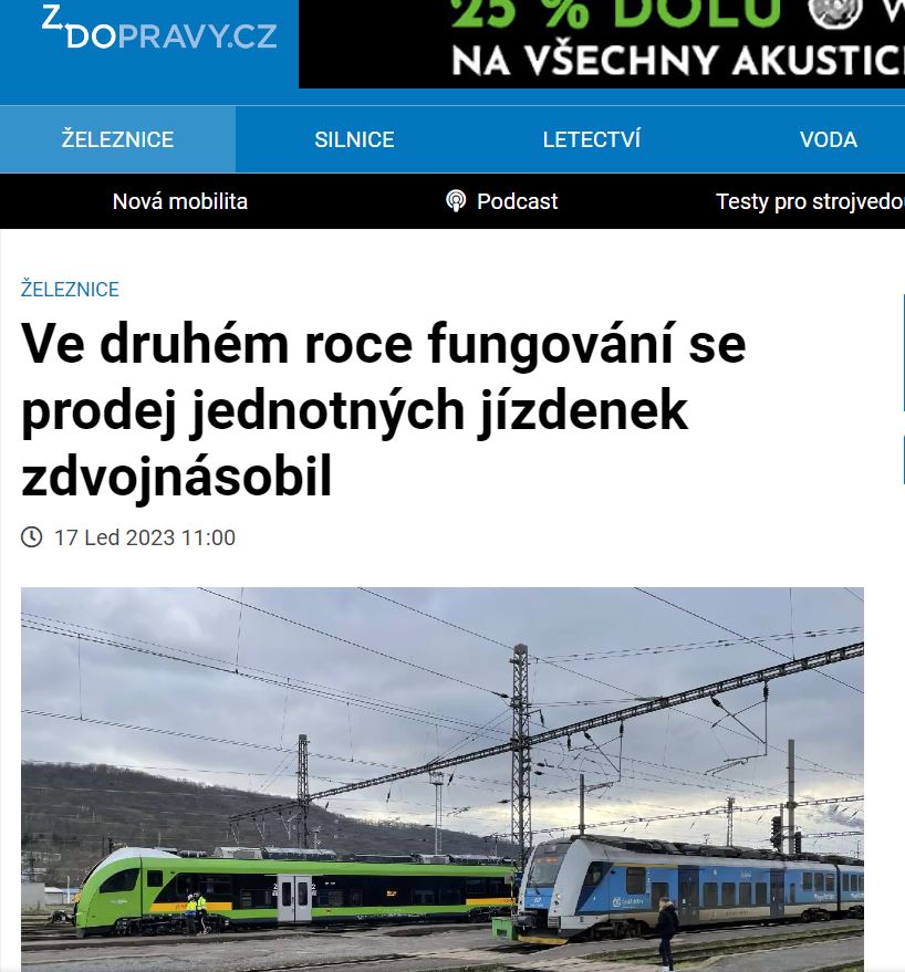 cendiscz's tweet image. Našemu projektu #oneticket se daří a roste.📈🙂 Děkujeme, že si toho všímáte @Zdopravy , @DNoviny , @eLogistika a další!