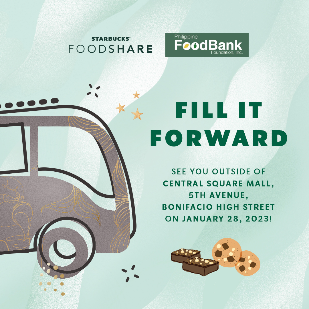 starbucksph's tweet photo. Drop by the Starbucks Venti Van this 01/28/2023, Saturday, outside Central Square Mall, 5th Avenue from 9AM onwards to #Fillitforward. 💫

Get to purchase one (1) Starbucks cookie or brownie for P50 and we'll deliver these to our beneficiaries.

Don't miss it! See you there. ✨ https://t.co/Bo0FS0IZYt