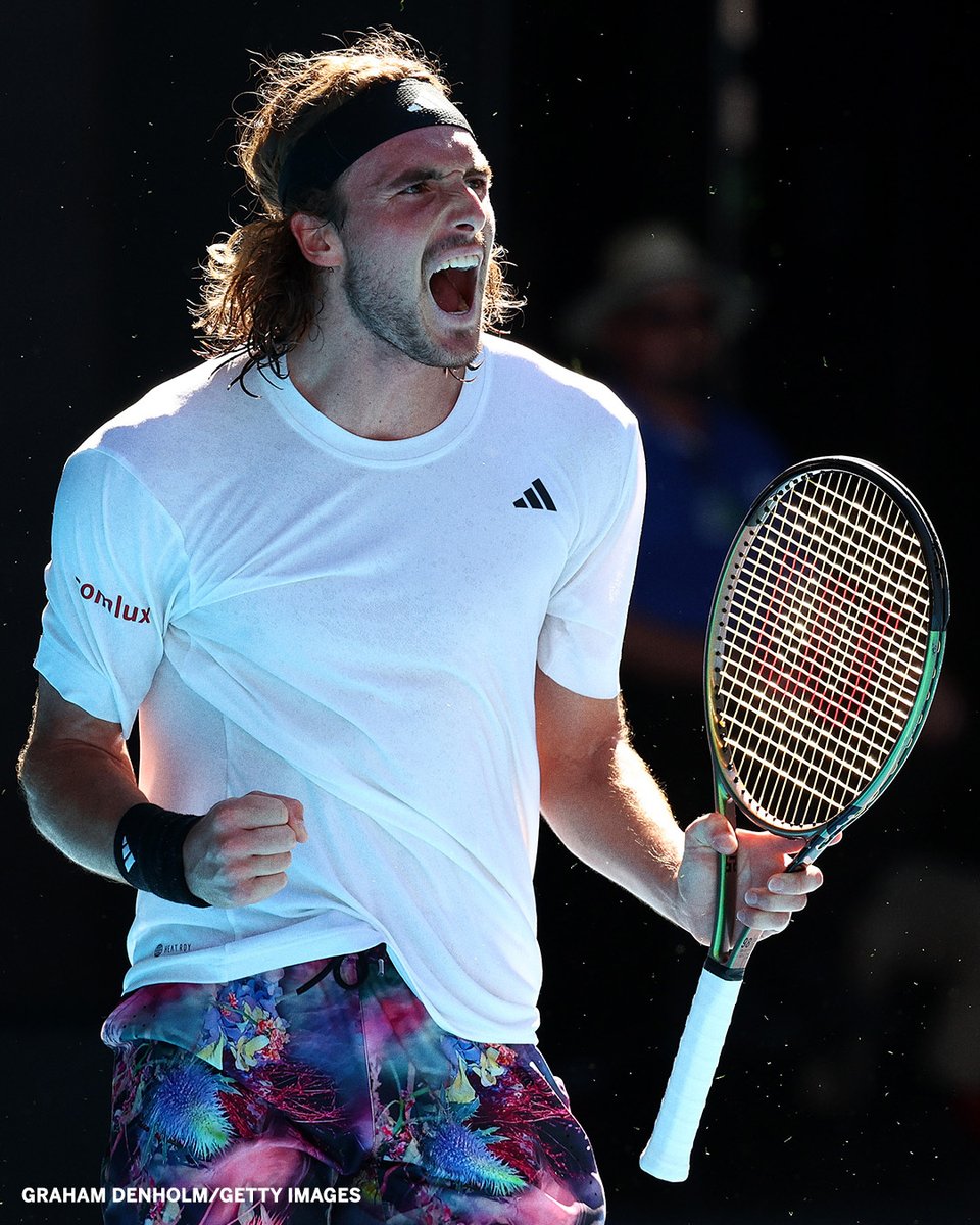 espn's tweet photo. Stefanos Tsitsipas advances to the #AusOpen Final‼️ https://t.co/AzeQKzfI3d