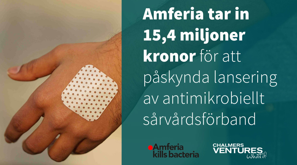 Amferia tar in 15,4 miljoner kronor för att påskynda lanseringen av innovativt antimikrobiellt sårvårdsförband mynewsdesk.com/se/chalmers-ve…