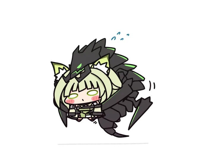 移動はMon3tr任せな猫ちゃん先生#アークナイツ #明日方舟 #Arknights 