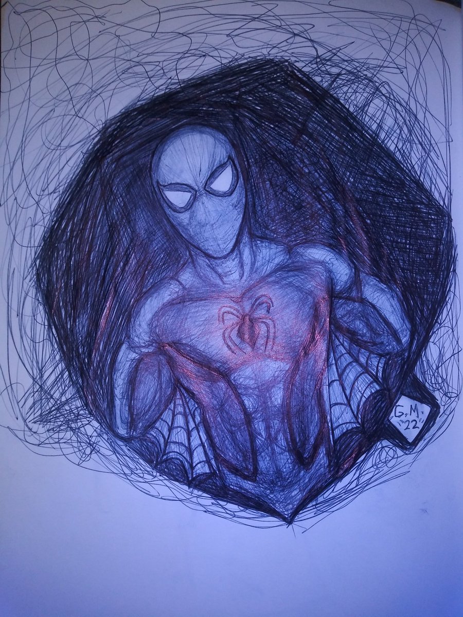 GreyMckleeve's tweet photo. Here's some art I did at work a few months back. It was a slow day, so I drew in my work manual/handbook to pass the time. #SpiderMan #Marvel #Comics #ComicArt #ComicBooks @Marvel @MarvelStudios @SpiderMan @SpiderManMovie https://t.co/xDwdBQZjYO