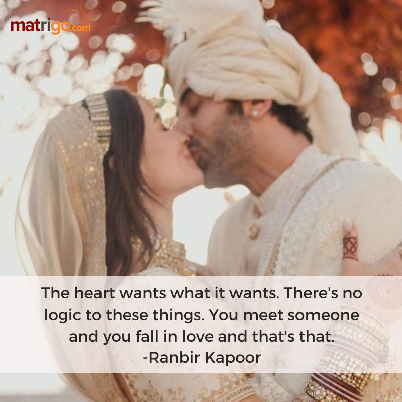MatchRightGo's tweet photo. Love is unpredictable and uncontrollable. The heart wants what it wants, and there's no logic to it. When you meet the right person, you just know and that's all that matters. 

#lovequotes #heartwants #ranbirkapoor #aliabhatt #ranbiralia #matrigo #matchrightgo https://t.co/gXuquvUqWi