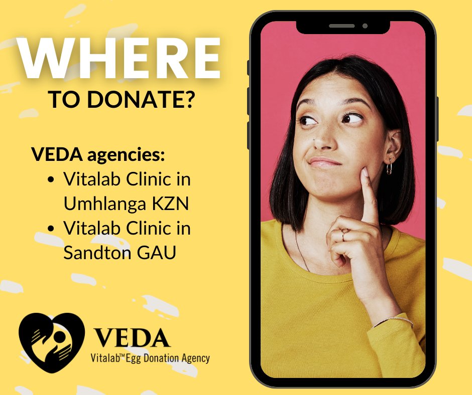 We are an in-house agency for #VITALAB fertility clinics, we do the entire #eggdonation process &amp; collection at:
- Vitalab in Sandton #Gauteng
- VitalabKZN in Umhlanga #KwaZuluNatal 
DONATE: veda.co.za/donor-registra…
#eggdonor #eggdonoragency #eggdonorjourney #eggdonorsneeded #RSA