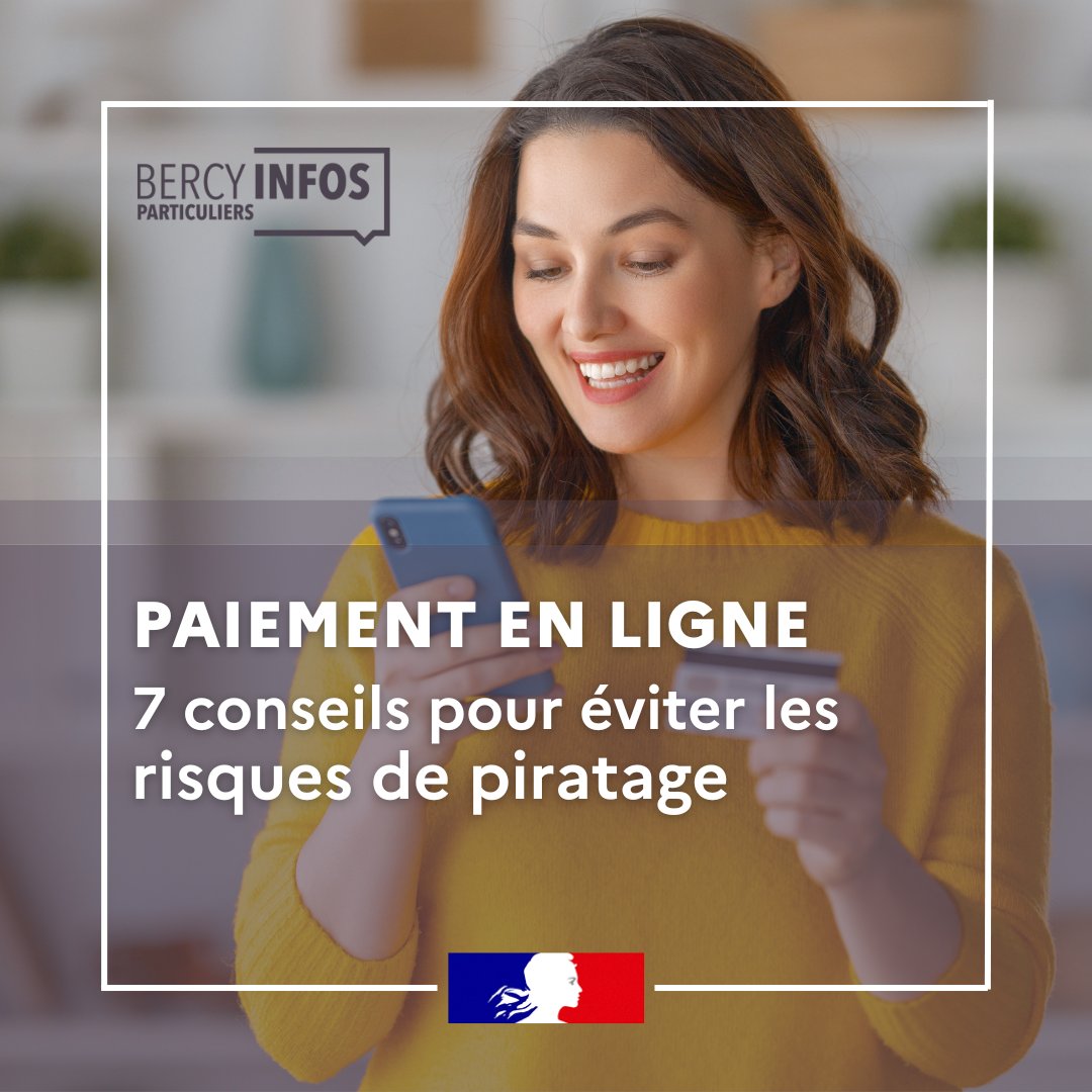 #BercyInfos | 🛒 Achats en ligne : Gare au piratage des comptes bancaires et aux opérations frauduleuses ! Retrouvez nos 7 conseils pour réaliser vos paiements en ligne en toute sécurité 👉 bit.ly/3WoeZ7c