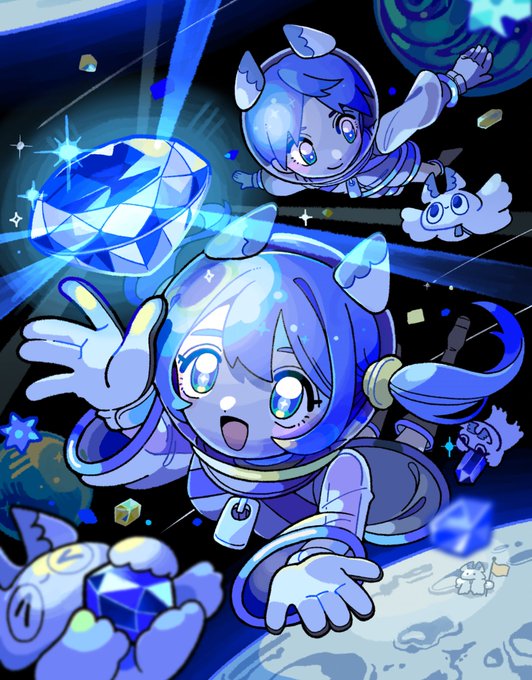ポートフォリオの表紙用の絵!です!青いね 