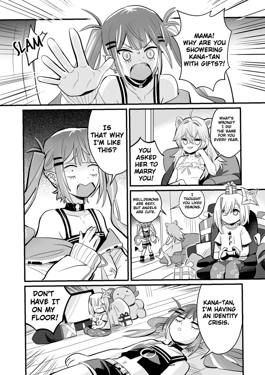 Towa-sama's idenity crisis👾

[Read from Right to Left]
Commission and story by @ BiteMeUniverse 