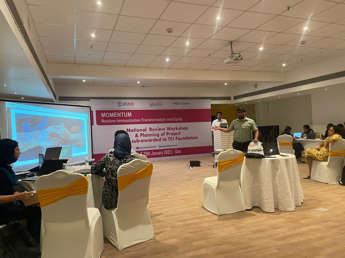 tcifindia's tweet photo. Glimpse of National Review Workshop organised at Goa, under M-RITE Project  with key focus to planning to reach vulnerable people with zero vaccination status living in 18 states of India. Team celebrated success for completing 14 lacs + inoculations within one year. @JSIhealth https://t.co/cNY9a3uiQc