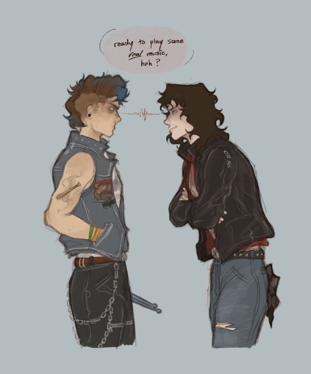 preview for some punk!steve and Eddie, enemies to lovers idea left by @ gamerdano on tumblr 🫶