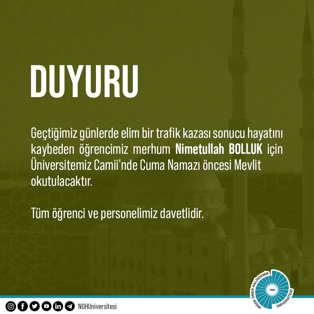 NOHUniversitesi's tweet photo. @DrHasanUslu 
#NiğdeÖmerHalisdemirÜniversitesi https://t.co/AUCaY9ZbU5