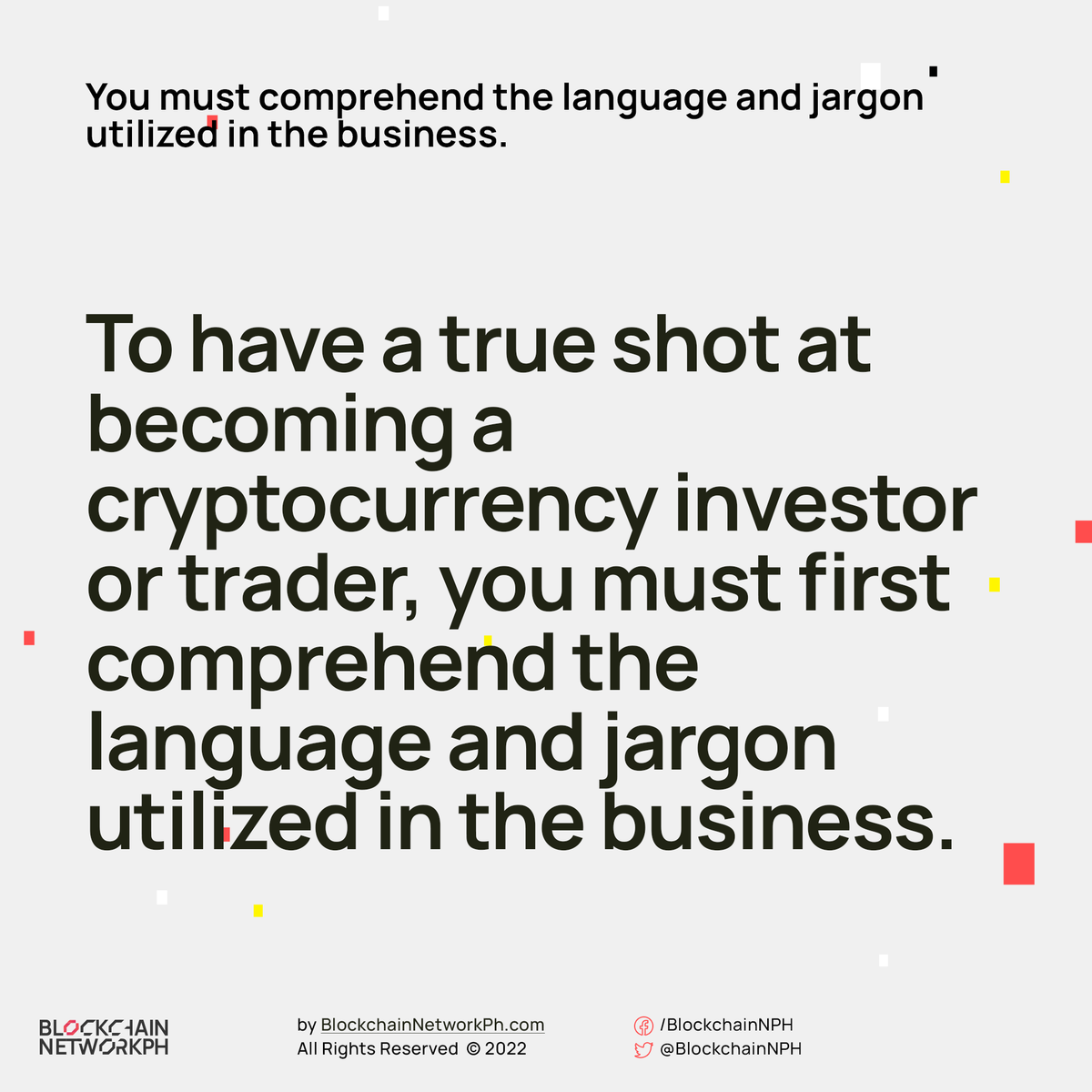 Connectweb3ph's tweet photo. π Crypto Tip #14
You must comprehend the language and jargon utilized in the business. βπΌ
#DYOR #BNP #bnphupdate #investingtips #investing101 #CryptoPH
Here's how ππΌ https://t.co/FABdN4g781