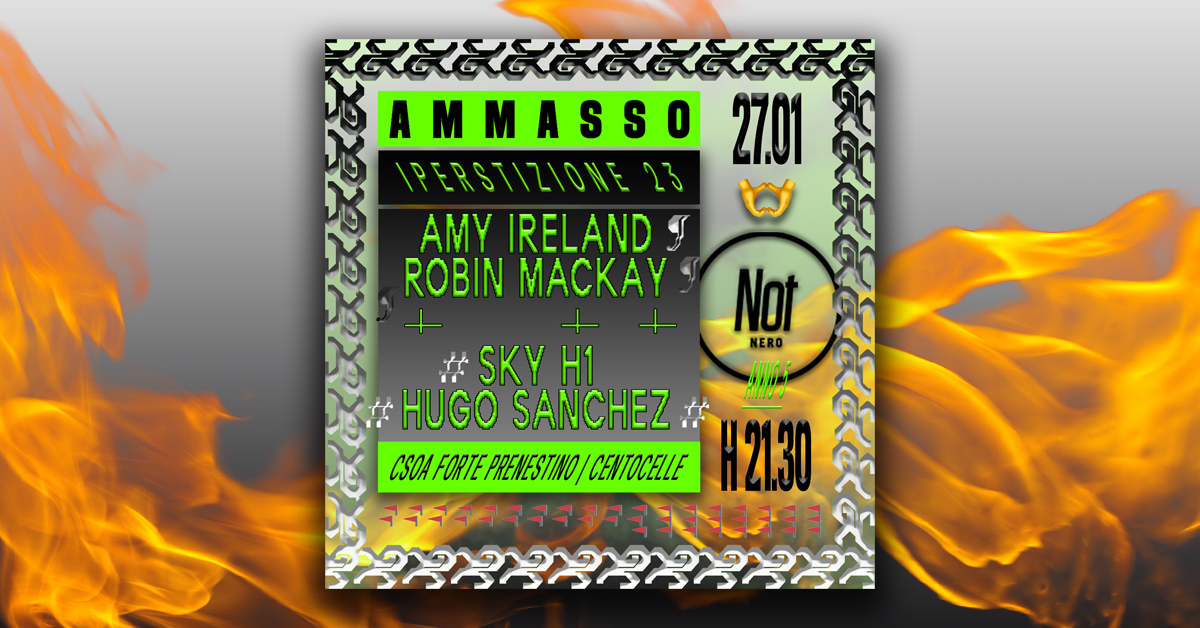 Oggi al Forte Prenestino il nostro ultimo AMMASSO, feat. Robin Mackay e Amy Ireland di <a href="/urbanomicdotcom/">Urbanomic</a> + <a href="/SKY_H1_/">SKY H1</a> live e Hugo Sanchez dj set. 🔥
Se siete a Roma: passate! 💊
Se non siete a Roma: venite! 🧪
See you in #100celle dalle 21:30 in poi 🔮