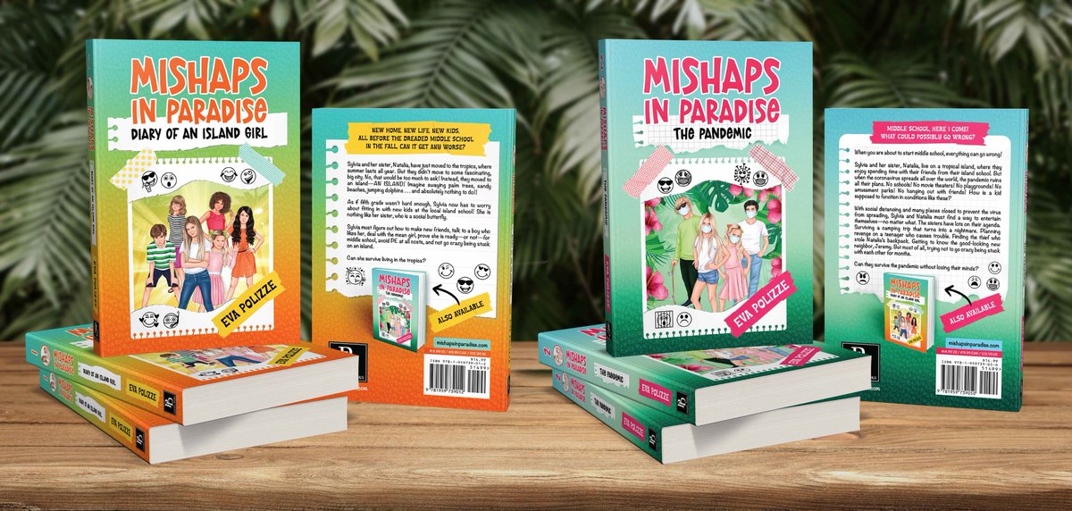 Welcome to the Mishaps in Paradise diaries, a middle school book series by <a href="/evapolizze/">Eva Polizze</a> about two sisters experiencing humorous misadventures on a tropical island. amazon.com/dp/1959739018 #mishapsinparadise #booktok #bookstagram #middlegrade #AuthorsOfTwitter