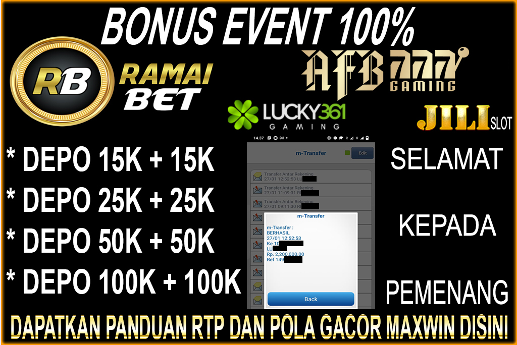 ramaibetcom's tweet photo. RAMAIBET - SITUS RTP SLOT GACOR TERBAIK 2023 &amp; AGEN JUDI BOLA TERBESAR 2023

SEDANG ADA PROMO EVENT SLOT!!!

📍 EVENT SLOT 100% RAMAIBET ( KHUSUS AFBGAMING SLOT, LUCKY36 SLOT DAN JILI SLOT ) 📍
 
Syaratnya Gampang Banget. Baca Link Dibawah Ini : 

https://t.co/ttULL6hIeh https://t.co/XO1Acmik8j