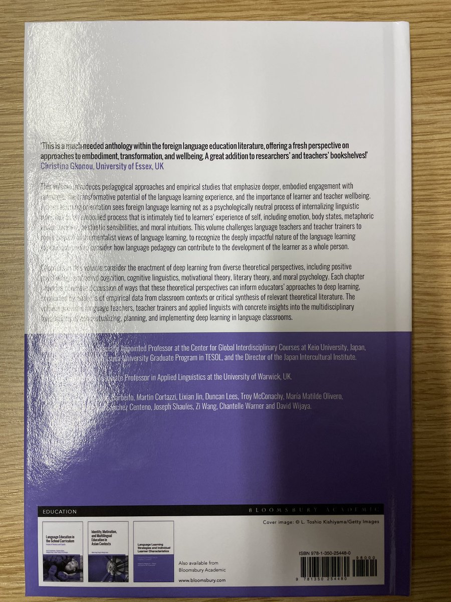 TroyMcConachy's tweet photo. Really glad to have received hard copies of this book. It was a lot of fun to work with Joseph Shaules and all the contributors. Please get in touch for a discount code if you are interested in buying a personal copy. @BloomsburyAcEd 

#wellbeing #embodiment #tesol #Language https://t.co/aHLtNCJgMC