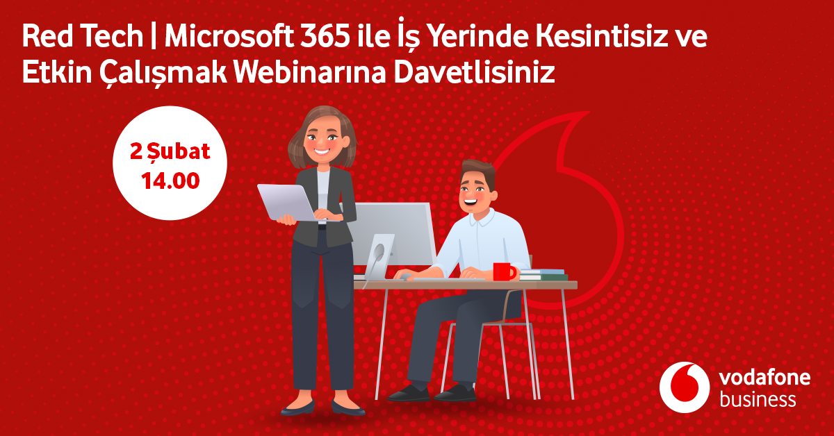 Microsoft 365 uygulamalarını ve güvenli yedekleme yetkinliğini, ürün demosu ve sunumlarla ele alacağımız Redtech | Microsoft 365 ile İş Yerinde Kesintisiz ve Etkin Çalışmak Webinarına davetlisiniz. Kayıt için: vftr.co/b7fj6