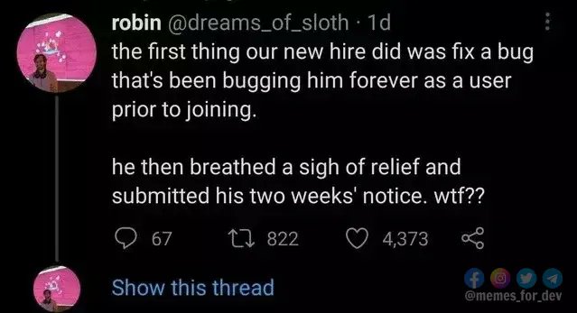 memes_for_dev's tweet photo. #meme #memes #itmemes #itmeme #developermemes #programmingmemes #memesdaily https://t.co/4wyrpxwFkc