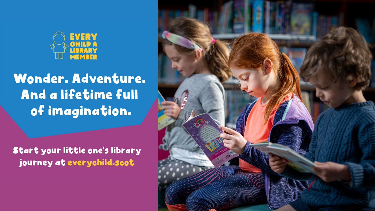 Your local library can help your child start a lifelong love of reading ❤️📚❤️

Your child can join their local Scottish public library service from birth onwards. 

Learn how here ow.ly/eqHg50MpYs5

#ScottishLibraries