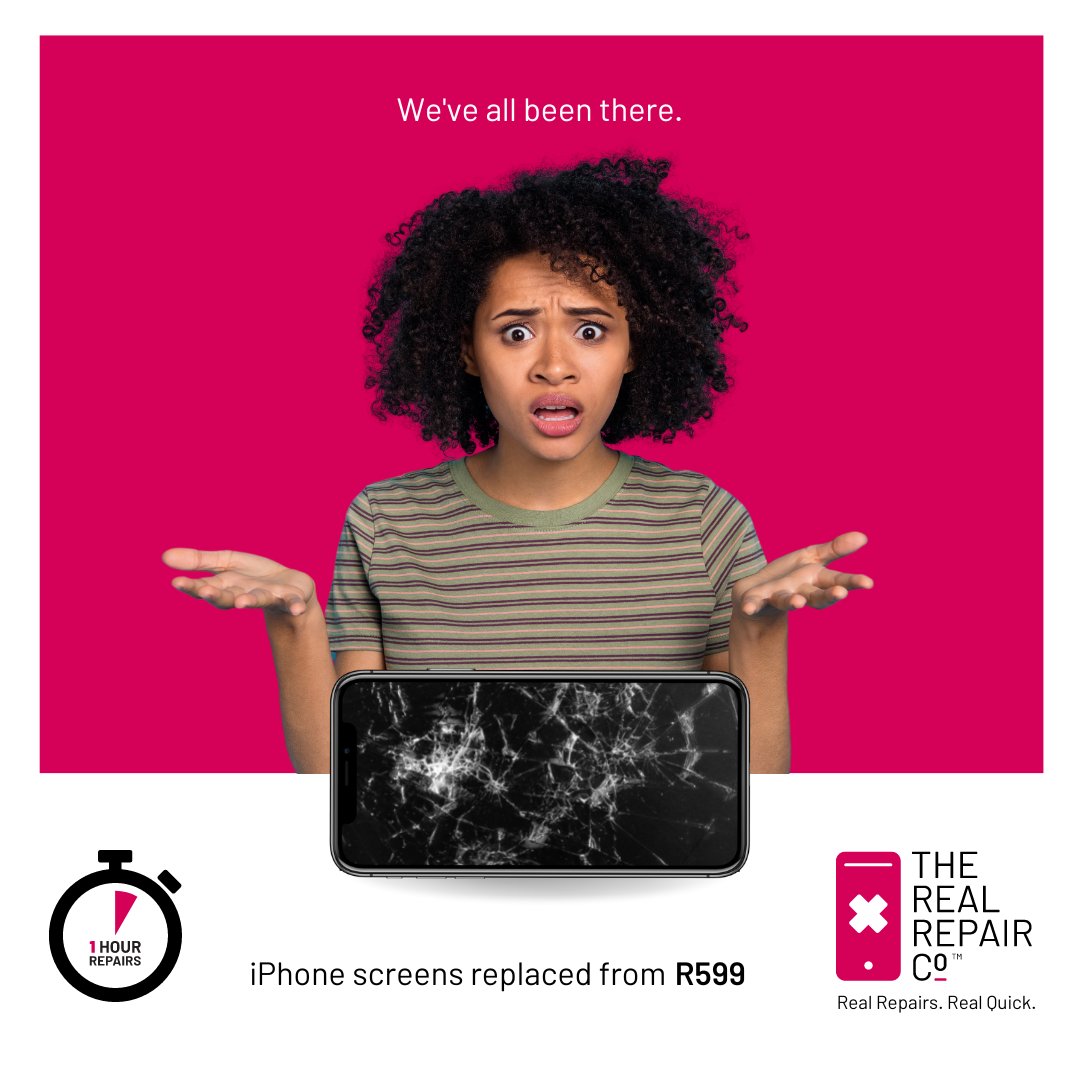 therealrepairco's tweet photo. Have a little too much fun on Phuza Thursday? 🥴

Don't panic! Bring in your iPhone today and we'll get it as good as new within 1-Hour!

Find your nearest store today> https://t.co/VBQtmOICi3

#TRRC #TheRealRepairCompany #RealRepairs #RealQuick https://t.co/2MVO2eRMum