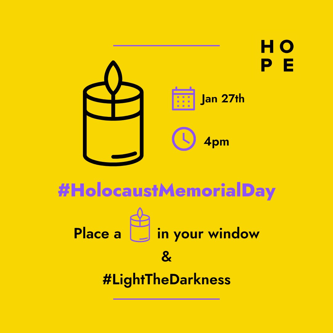 hopenothate's tweet photo. 🕯️ Today is #HolocaustMemorialDay. 

We remember those murdered during the Holocaust, the Nazi persecution of other groups, and in genocides that followed in Cambodia, Rwanda, Bosnia and Darfur.

Visit the @HMD_UK site to find out more: https://t.co/1xIyEJq73h

#LightTheDarkness https://t.co/TU0G95aQRW