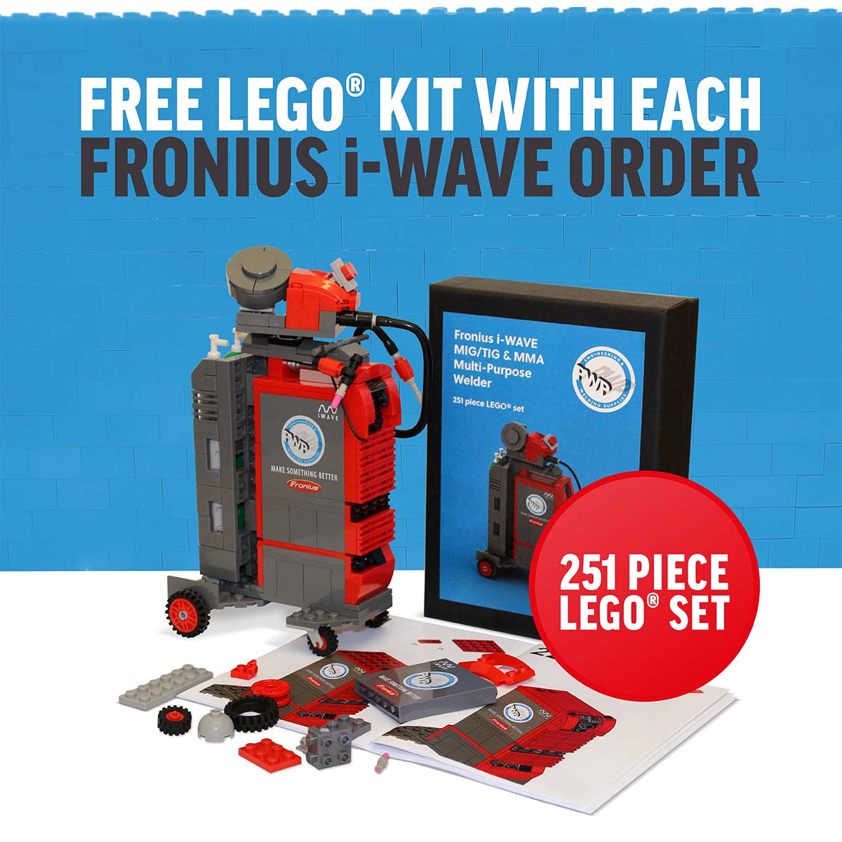 📢 We still have our Fronius I-Wave Welder offer on!

With every purchase of the Fronius I-Wave Welder, you will receive a FREE #Lego version!

Order yours online today: ow.ly/x6jP50MAPVi