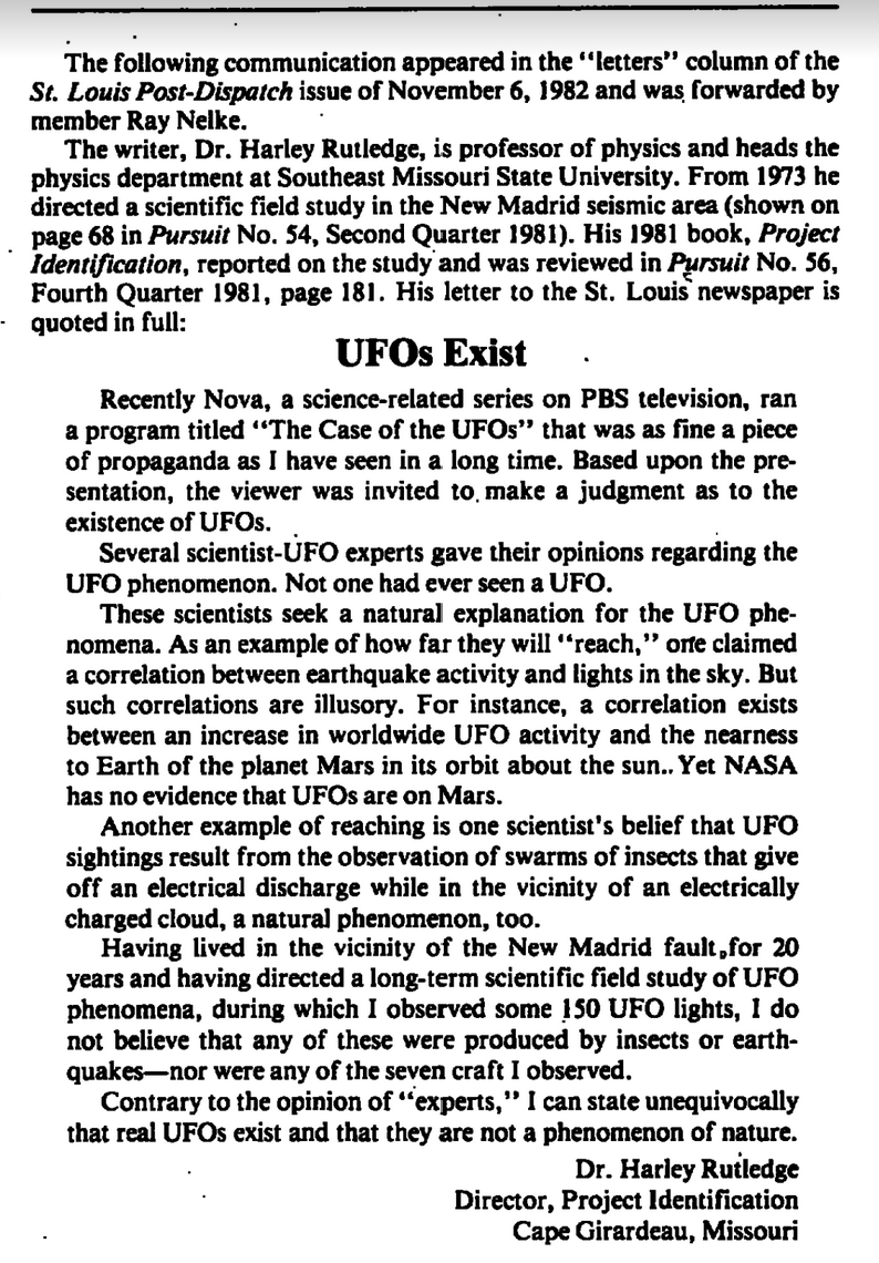 mrjeffknox's tweet image. #ufotwitter #projectidentification #rutledge #bookrecommendation 
Dr. Harley Rutledge / Project Identification , His field study resulted in the publication of the book &quot;Project Identification&quot;